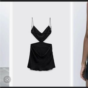 Gorgeous black Zara satin dress